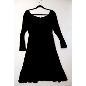 A. F. Boutique anne fogarty vintage black velvet dress goth witchy witchcore S/M